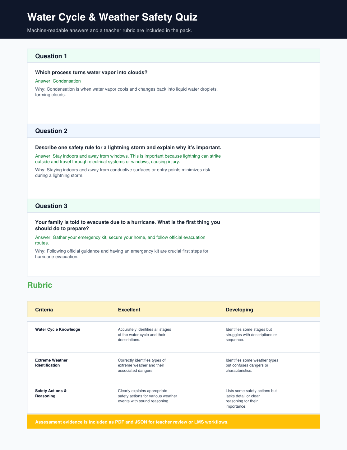 Generated assessment preview